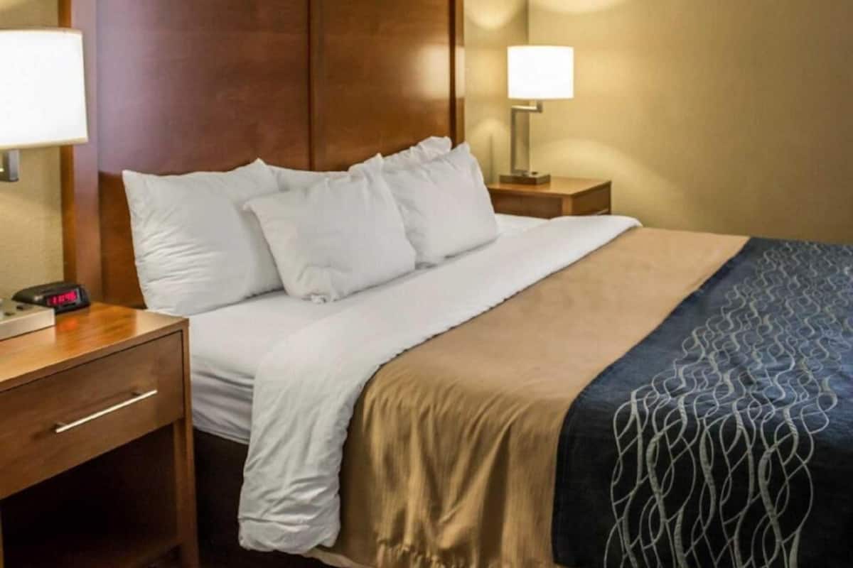 Blackout drapes, iron/ironing board, free cribs/infant beds, free WiFi