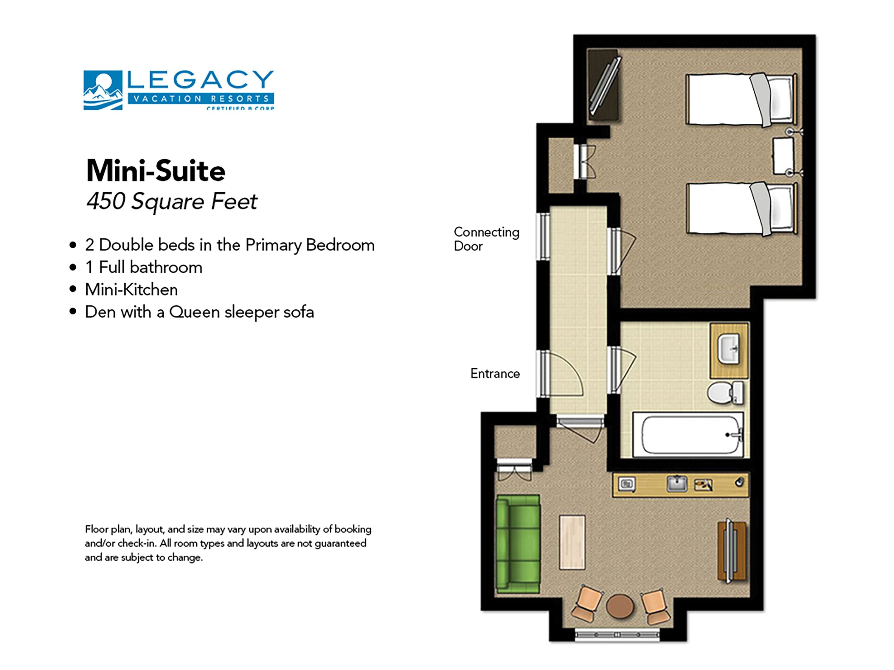 suite, kitchenette (2 double beds, sofa bed) | floor plan