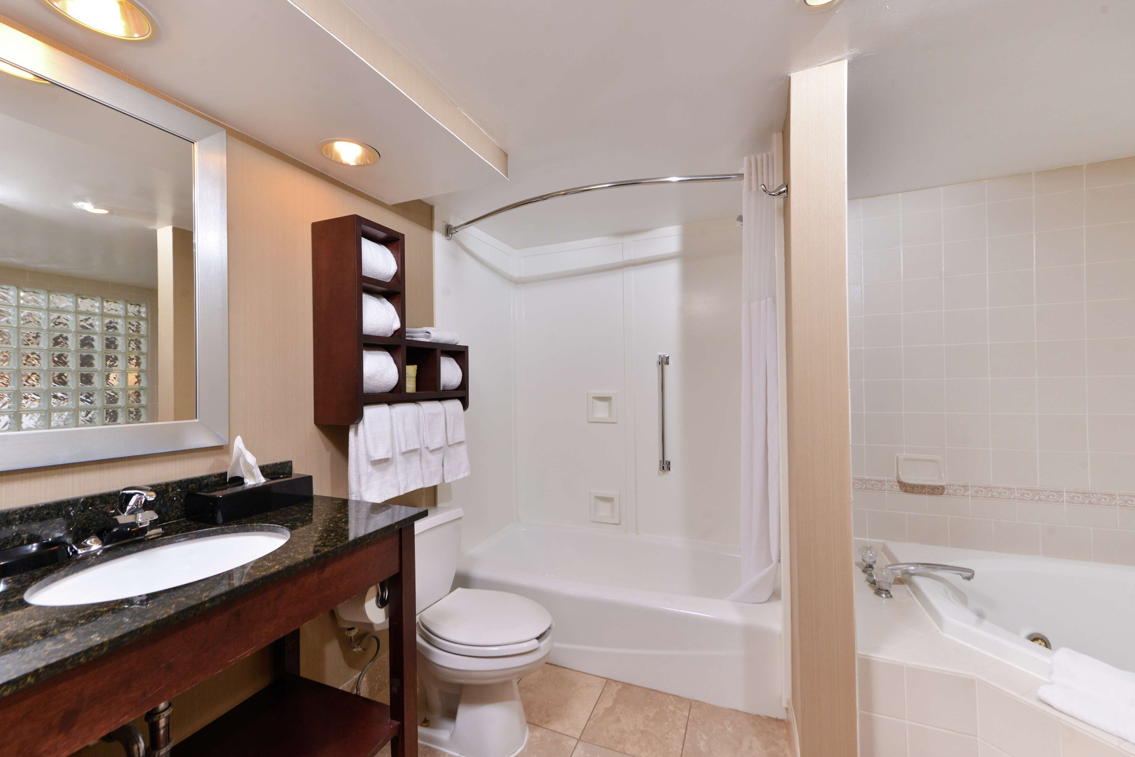 suite, 1 king bed, non smoking | bathroom | free toiletries, hair dryer