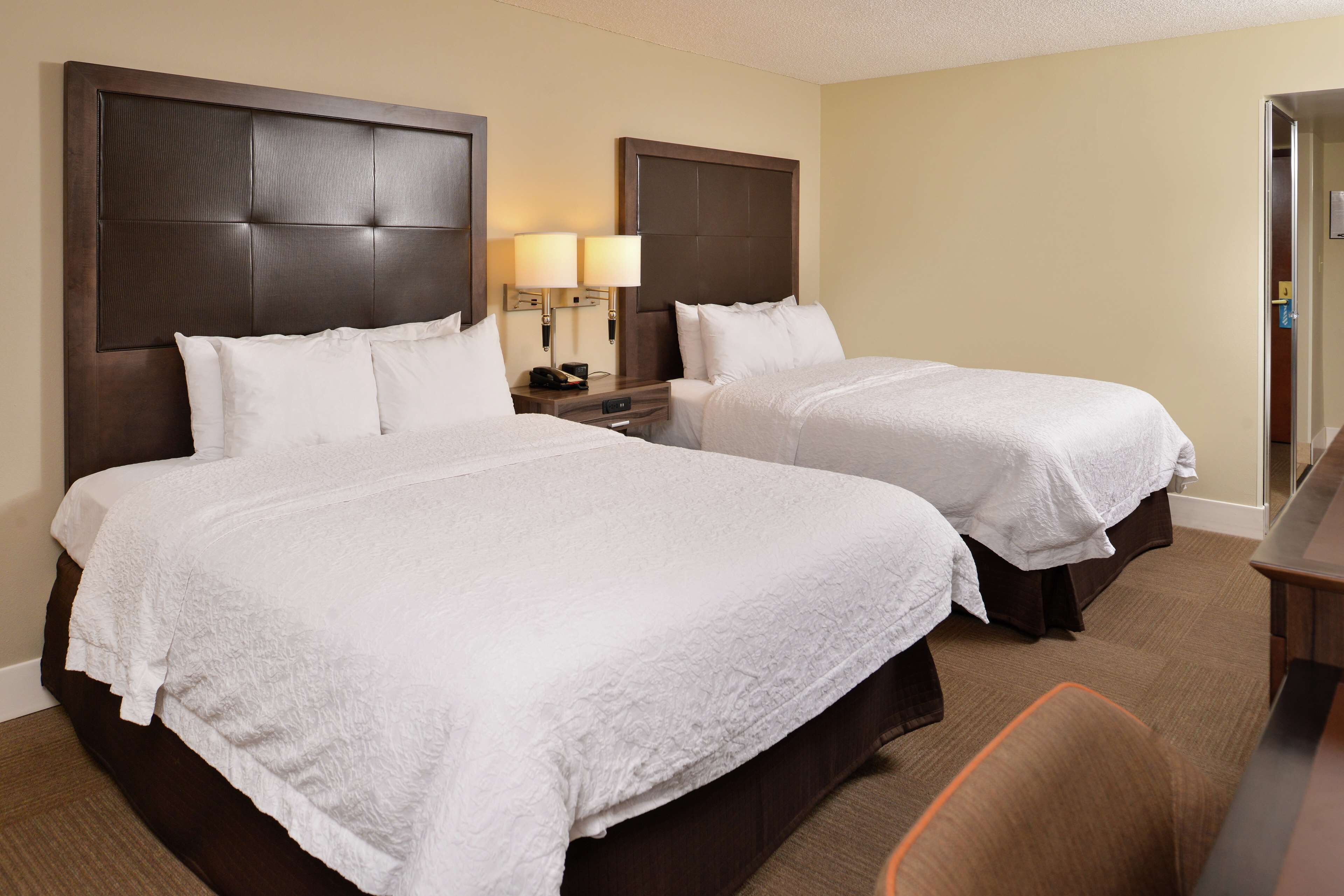 two queen beds nonsmoking | iron/ironing board, free wifi, bed sheets, alarm clocks