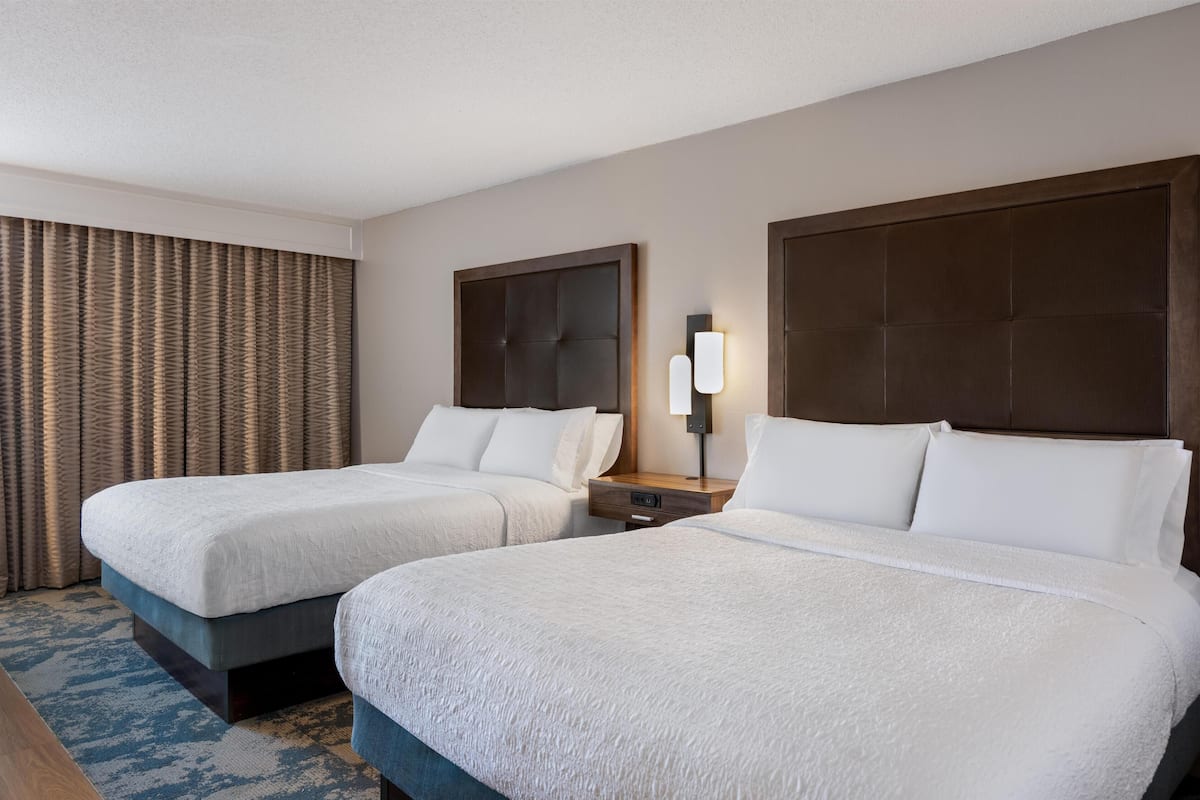 Two queen beds nonsmoking | Iron/ironing board, free WiFi, bed sheets, alarm clocks