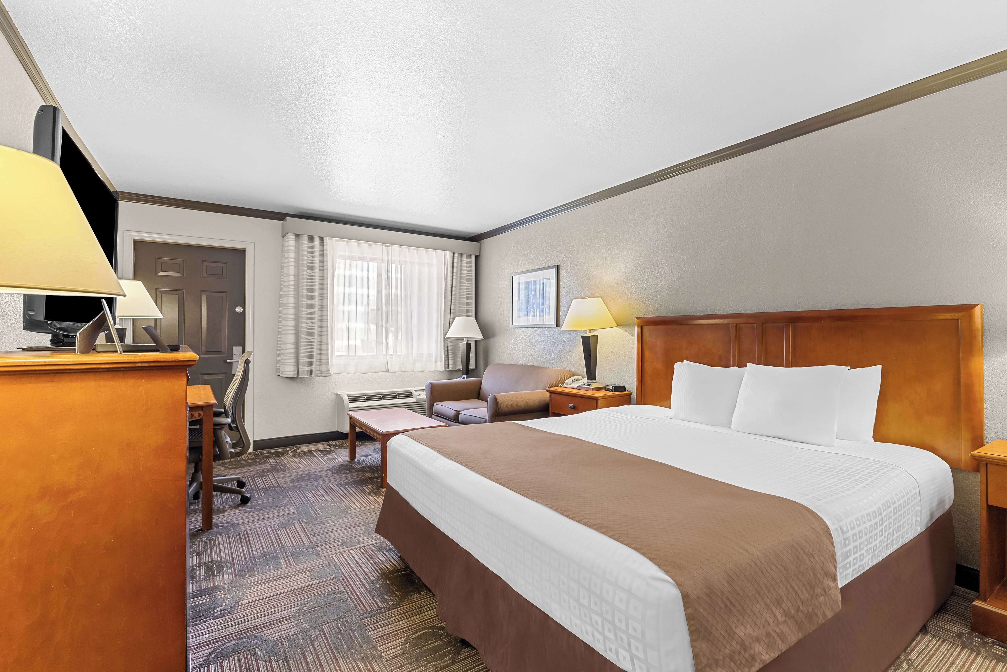 standard room, 1 king bed, non smoking, refrigerator & microwave (with sofabed) | desk, laptop workspace, free wifi, bed sheets