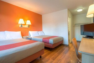 Blackout drapes, free WiFi, bed sheets