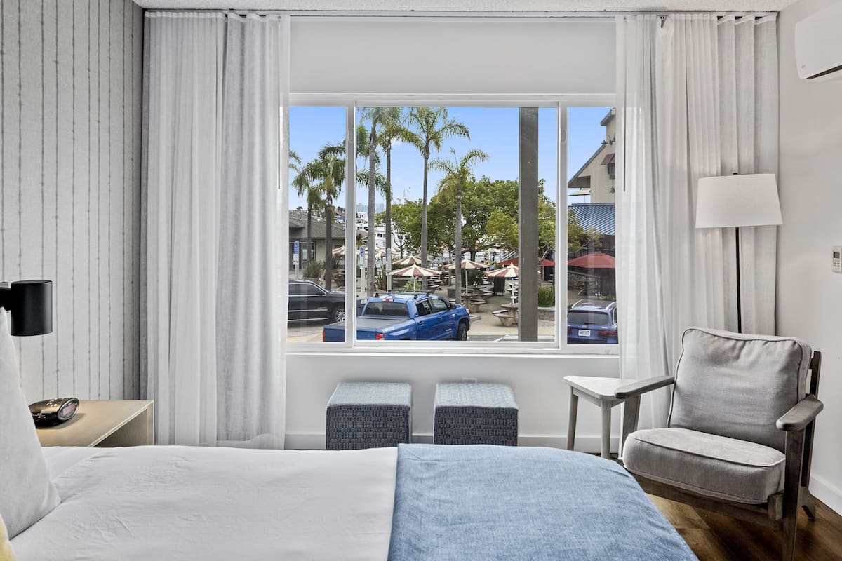 Down duvets, pillow-top beds, desk, blackout curtains