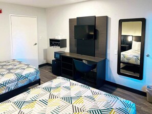Blackout drapes, free WiFi, bed sheets