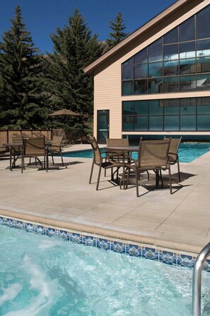 Indoor pool, outdoor pool