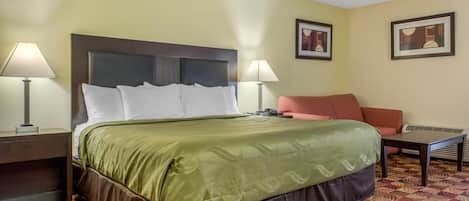 Premium bedding, blackout drapes, iron/ironing board, free WiFi