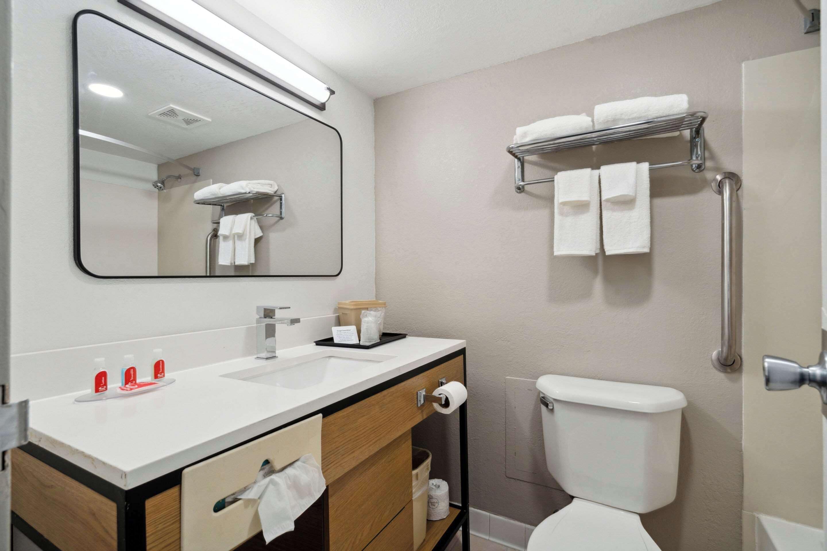 Free toiletries, hair dryer, towels, soap