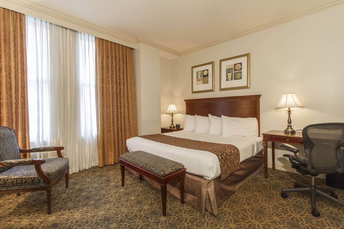 Premium bedding, pillowtop beds, in-room safe, desk
