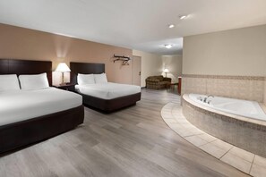 Suite, 2 Queen Beds, Non Smoking | Jetted bathtub