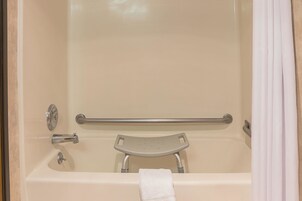 Room, 1 Queen Bed, Accessible, Non Smoking | Down comforters, in-room safe, desk, laptop workspace