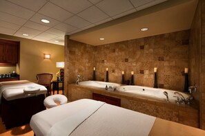 Couples treatment room(s), sauna, hot tub, steam room, body treatments
