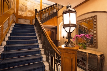 Hotel entrance and lobby at Casablanca Hotel by Library Hotel Collection