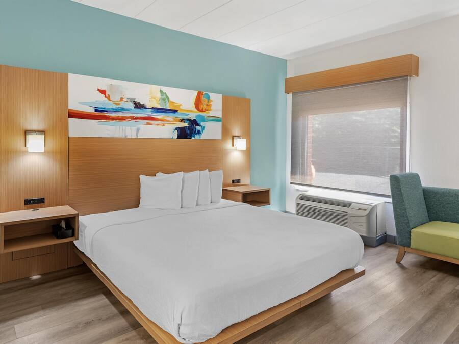 Standard Room, 1 King Bed, Accessible, Refrigerator & Microwave | Desk, laptop workspace, blackout curtains, iron/ironing board