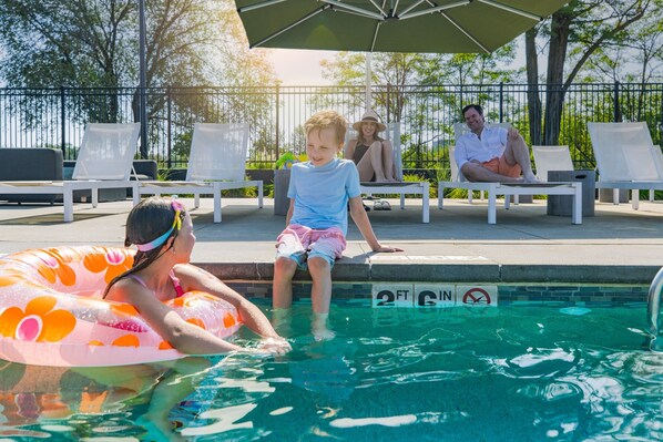 Outdoor pool, open 9:00 AM to 10:00 PM, free cabanas, sun loungers