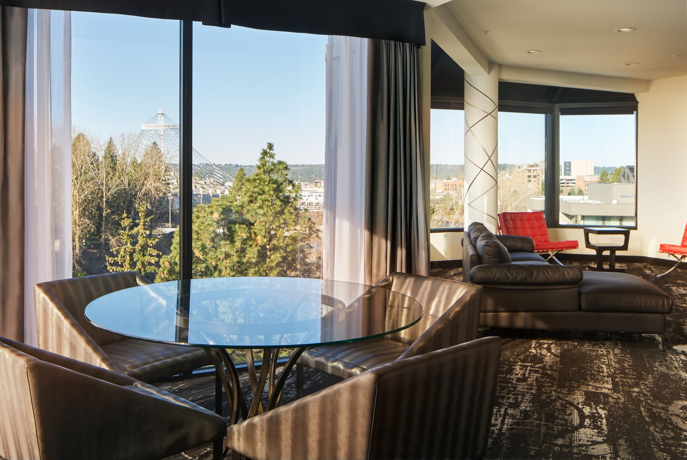 Pillow-top beds, desk, laptop workspace, blackout curtains