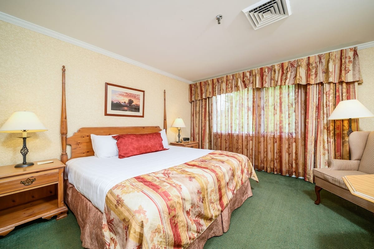 Desk, blackout curtains, iron/ironing board, free WiFi
