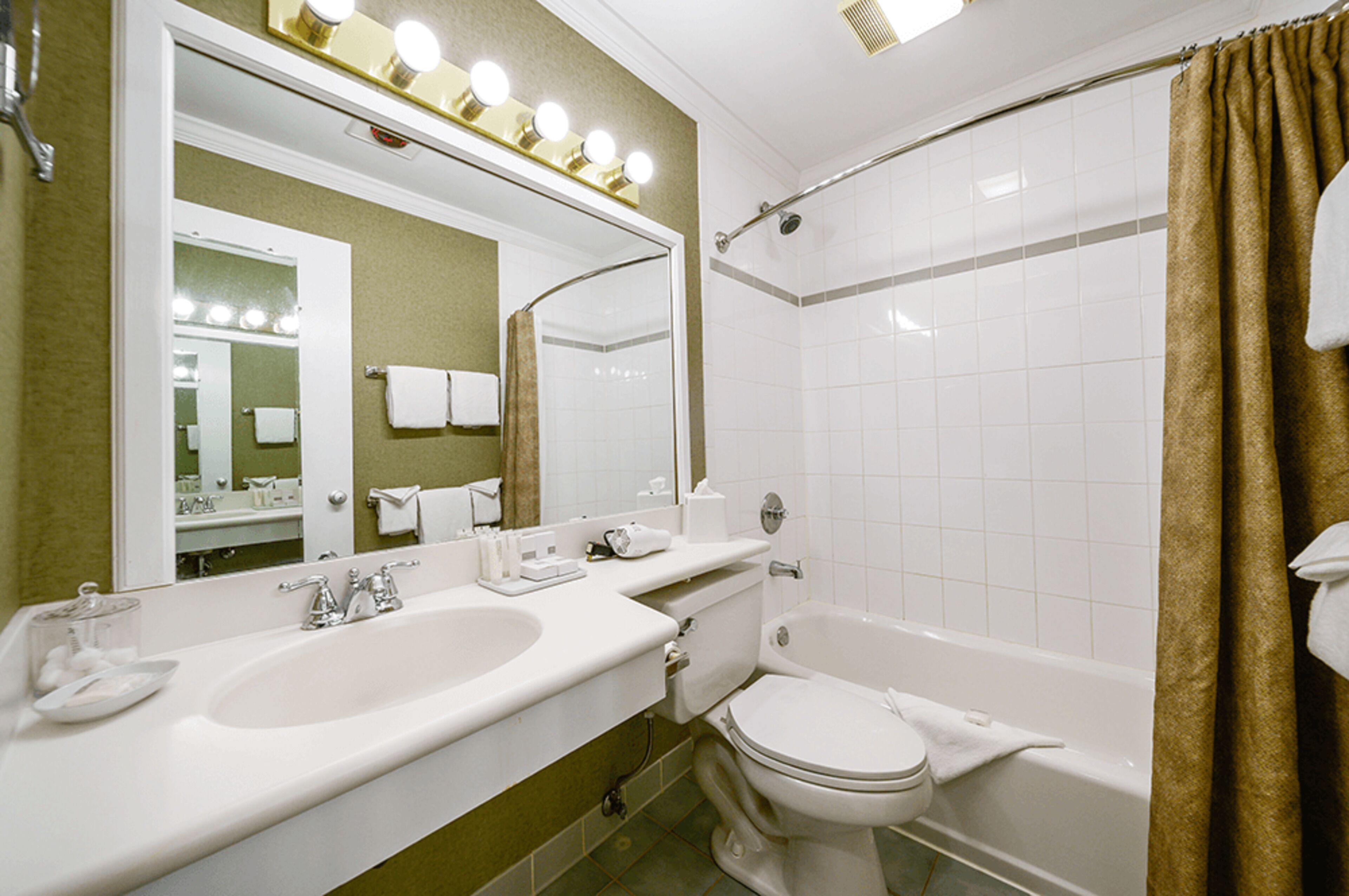 1 bedroom, desk, blackout curtains, iron/ironing board