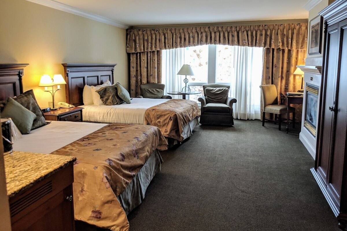 Luxury Room, 2 Queen Beds | Desk, laptop workspace, blackout curtains, iron/ironing board