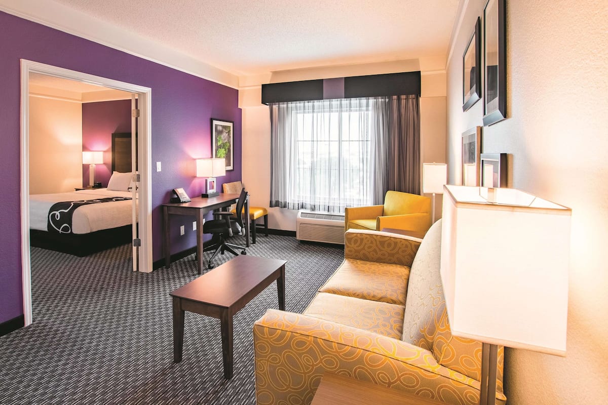 Suite, 1 King Bed, Non Smoking | Premium bedding, desk, laptop workspace, iron/ironing board
