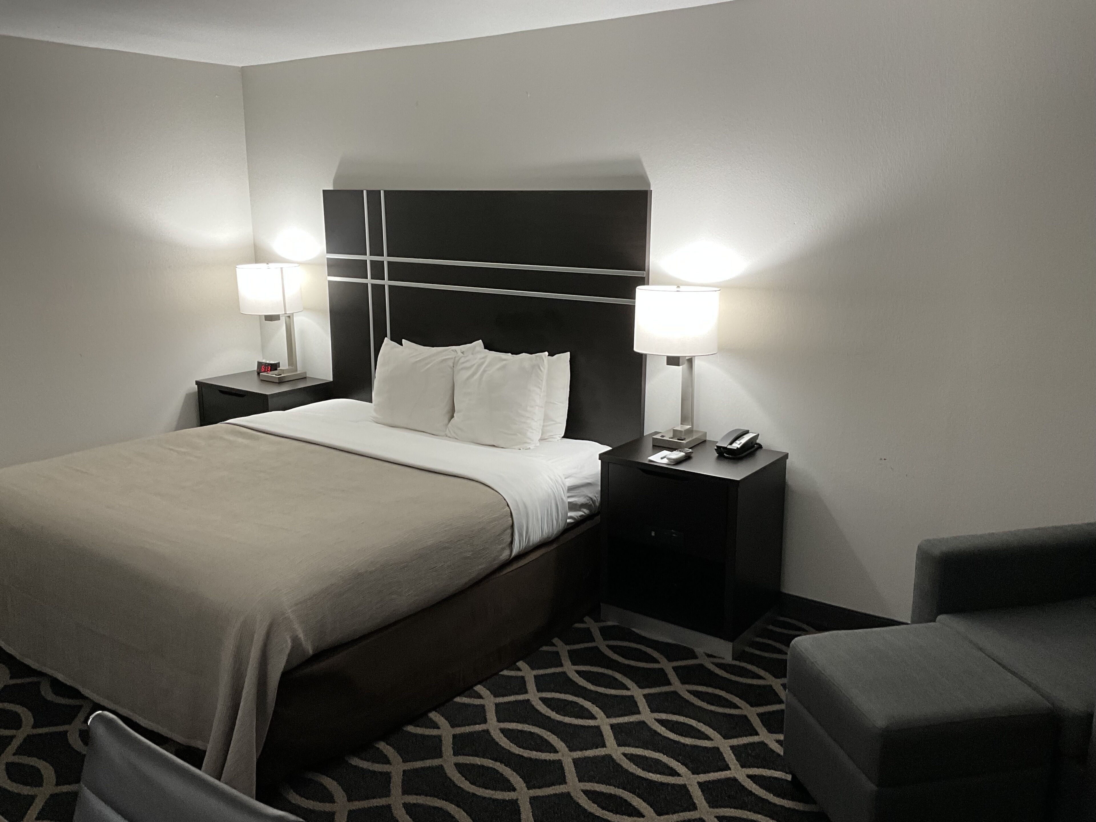 desk, laptop workspace, iron/ironing board, free cots/infant beds