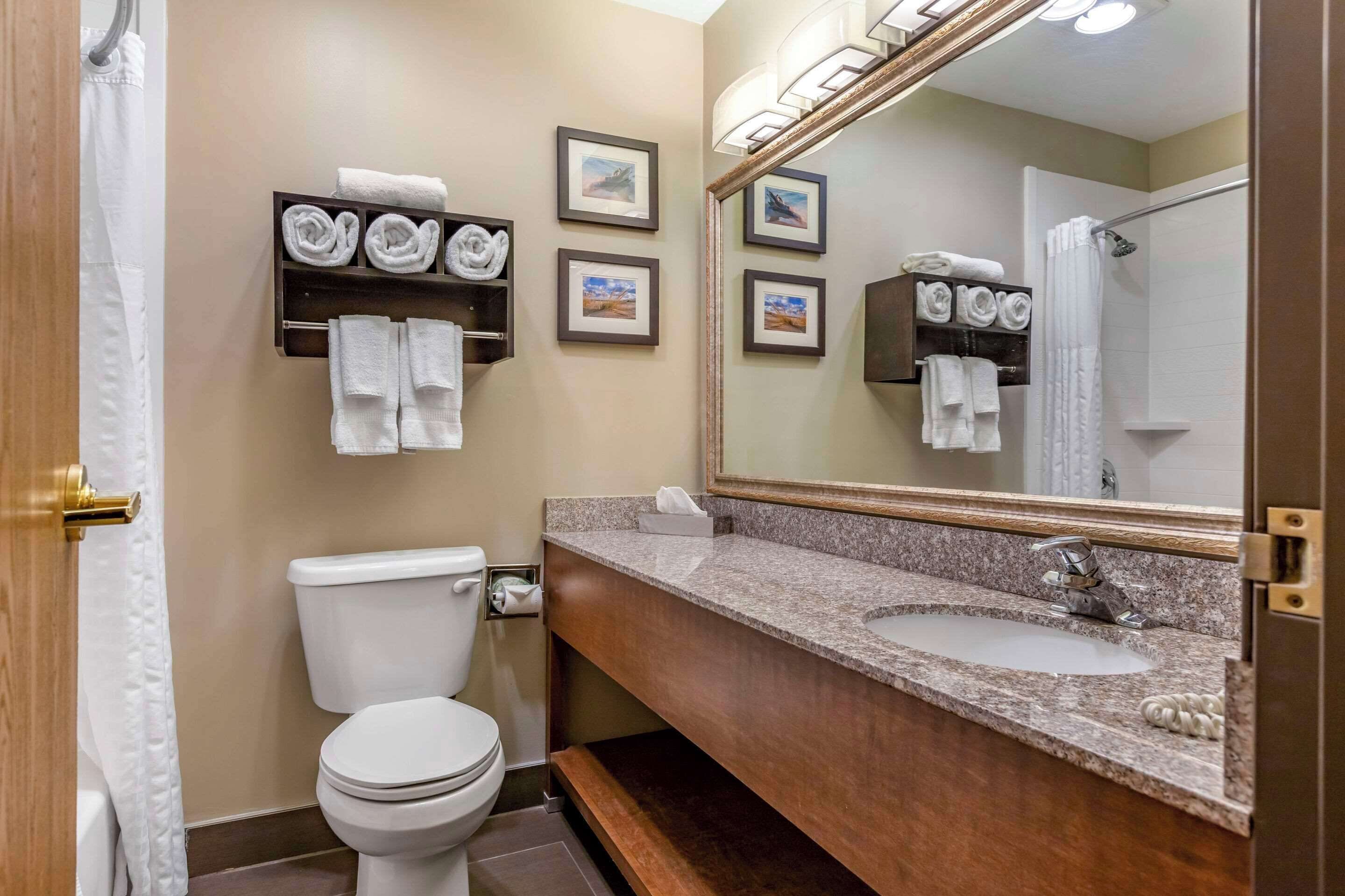 premium bedding, desk, laptop workspace, iron/ironing board