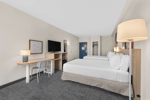 Room, 2 Queen Beds, Accessible, Bathtub (Mobility) | Premium bedding, iron/ironing board, free cribs/infant beds