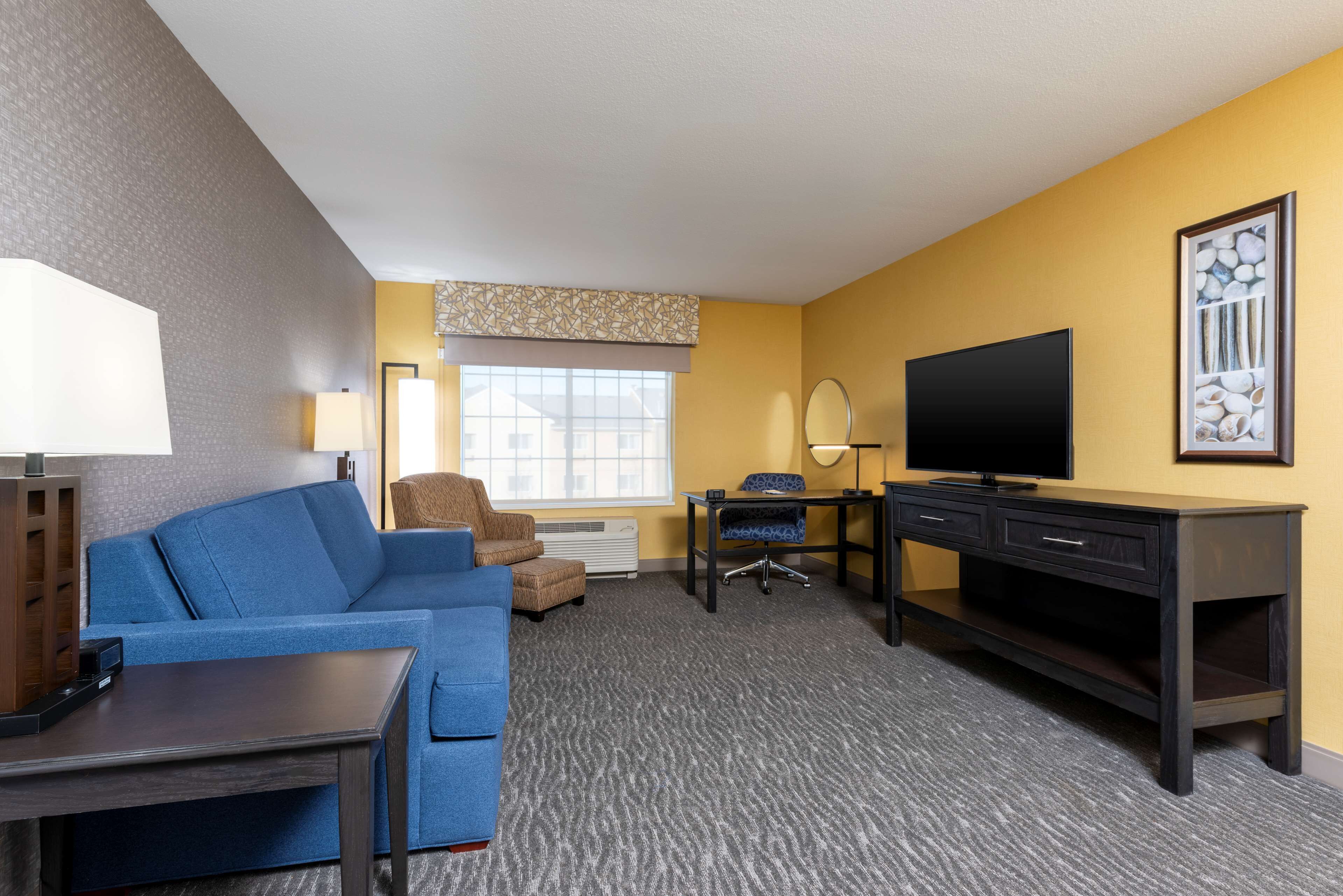 Suite, Two Queen Beds, Non-Smoking | In-room safe, desk, laptop workspace, blackout drapes