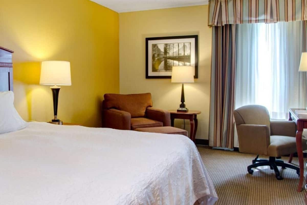 Premium bedding, pillow-top beds, blackout curtains, iron/ironing board