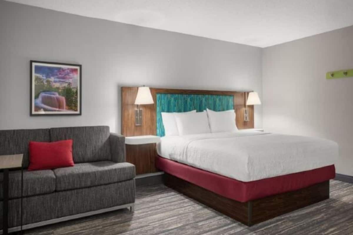 Premium bedding, pillowtop beds, blackout drapes, iron/ironing board