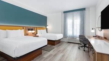 Chambre, 2 lits doubles, non-fumeurs | Literie de qualité supérieure, surmatelas, bureau