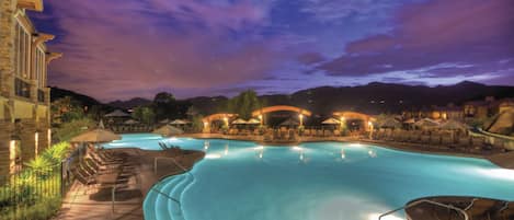 8 piscines extérieures, tentes de plage, parasols de plage