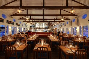 Lunch, dinner served; Scandinavian cuisine, sea views 
