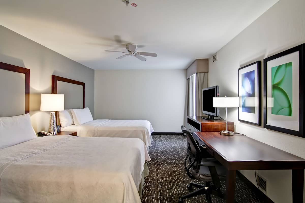 Premium bedding, desk, blackout drapes, iron/ironing board