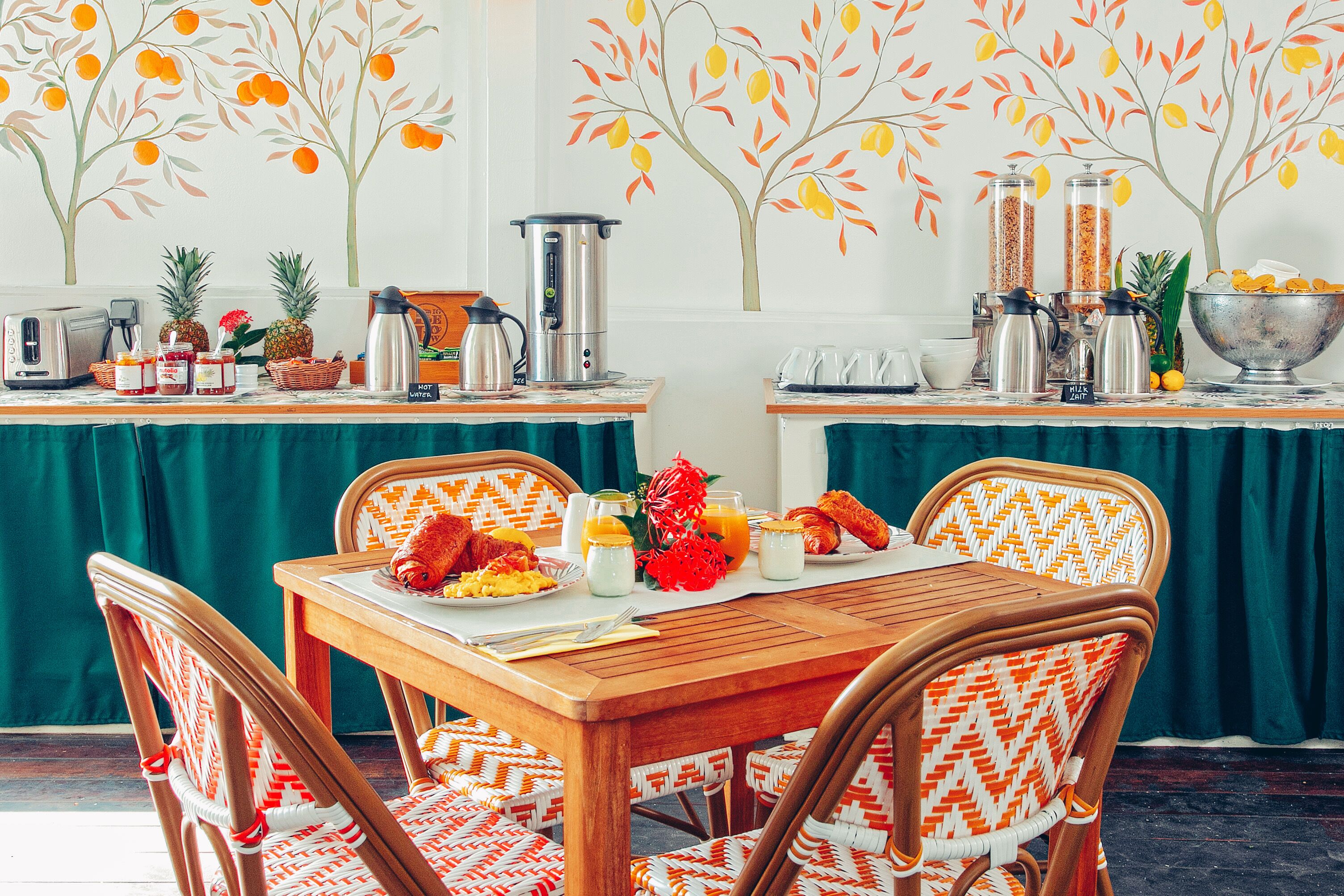 free daily self-service breakfast