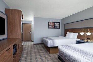 Standard Room, 2 Queen Beds, Non Smoking | Premium bedding, individually furnished, desk, laptop workspace - AmericInn by Wyndham Baldwin (Baldwin)