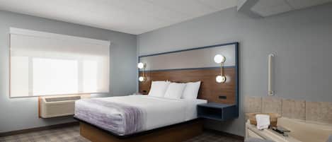 Standard Room, 1 King Bed, Non Smoking | Jetted bathtub