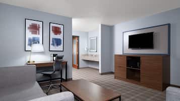 Deluxe Suite, 1 Bedroom, Non Smoking (1 King Bed and Sofa Bed) | Premium bedding, individually furnished, desk, laptop workspace