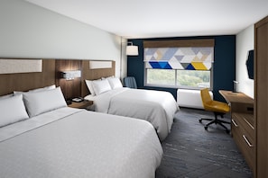 Premium bedding, desk, blackout drapes, iron/ironing board