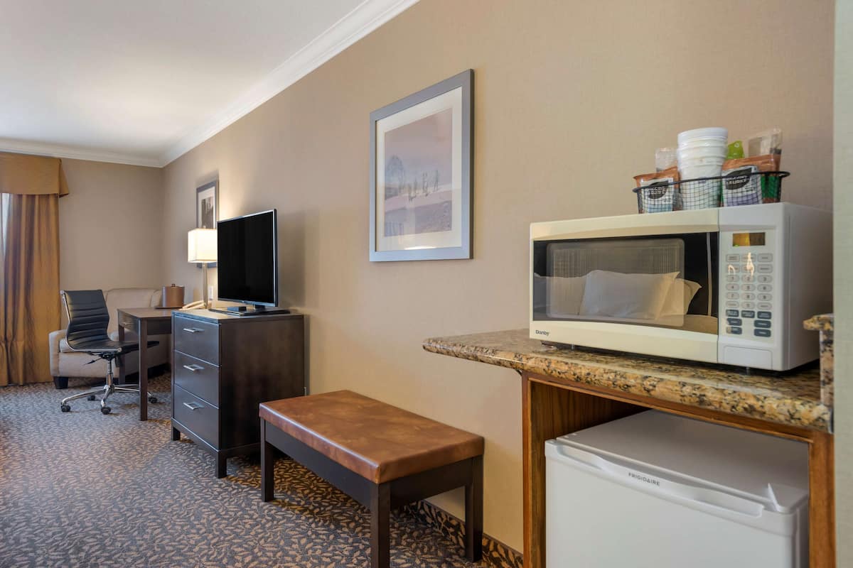 desk, laptop workspace, iron/ironing board, free wifi