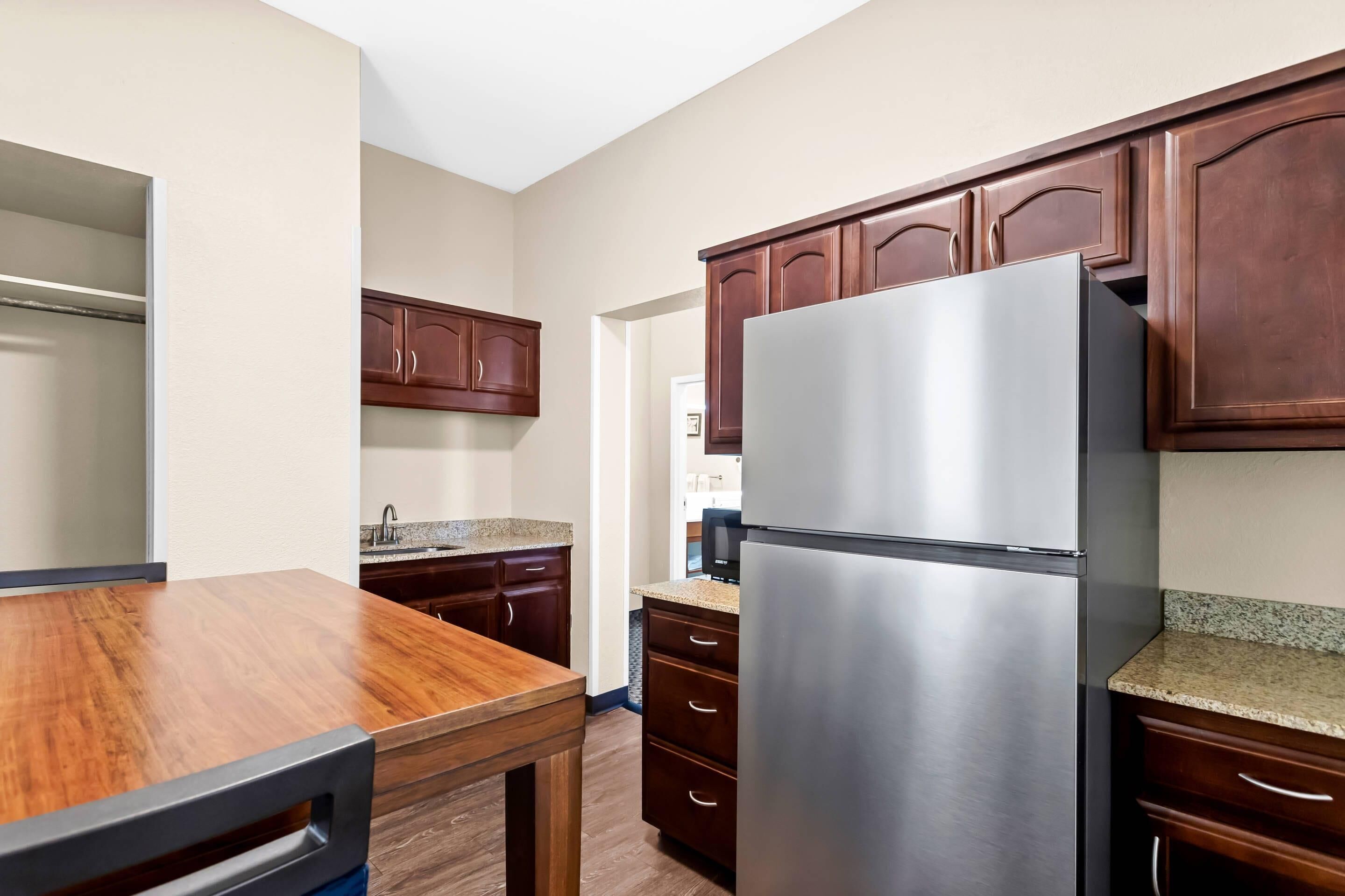 Premium bedding, Select Comfort beds, desk, laptop workspace
