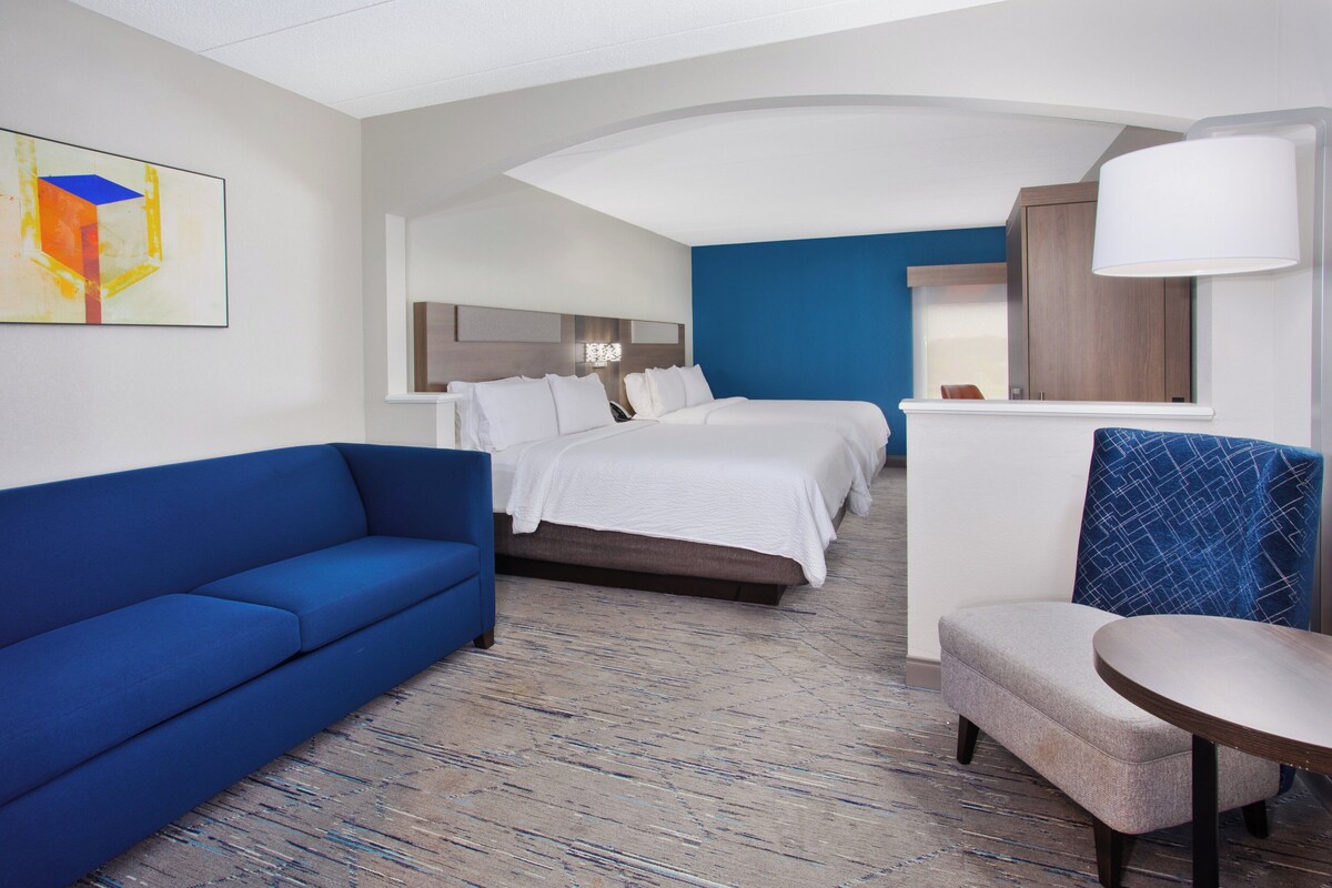 Suite, 2 Queen Beds | In-room safe, desk, iron/ironing board, free cots/infant beds
