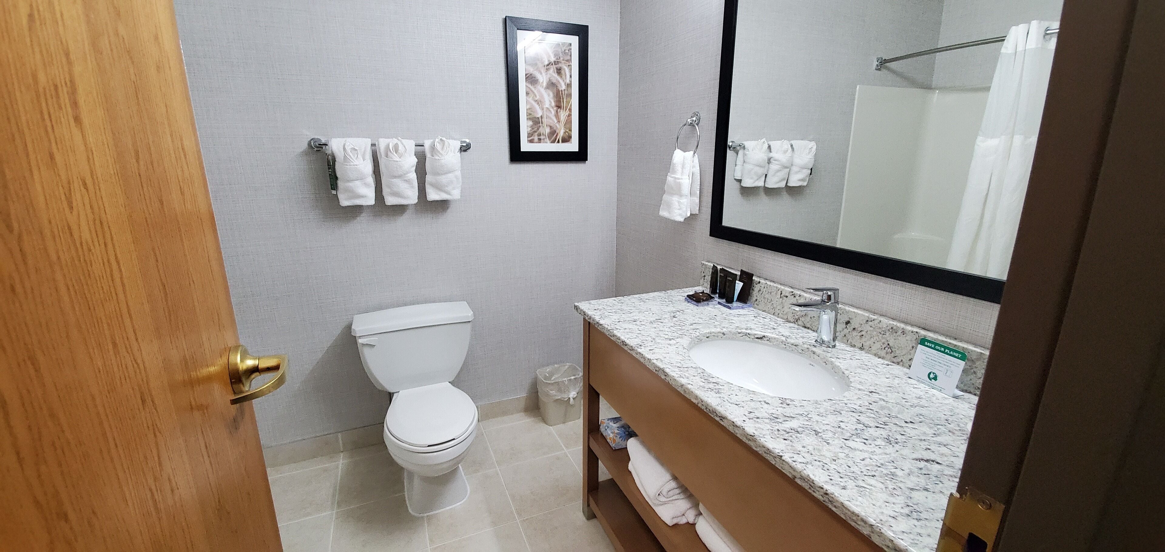 suite, 1 bedroom, non smoking | bathroom | combined shower/bathtub, free toiletries, hair dryer, towels