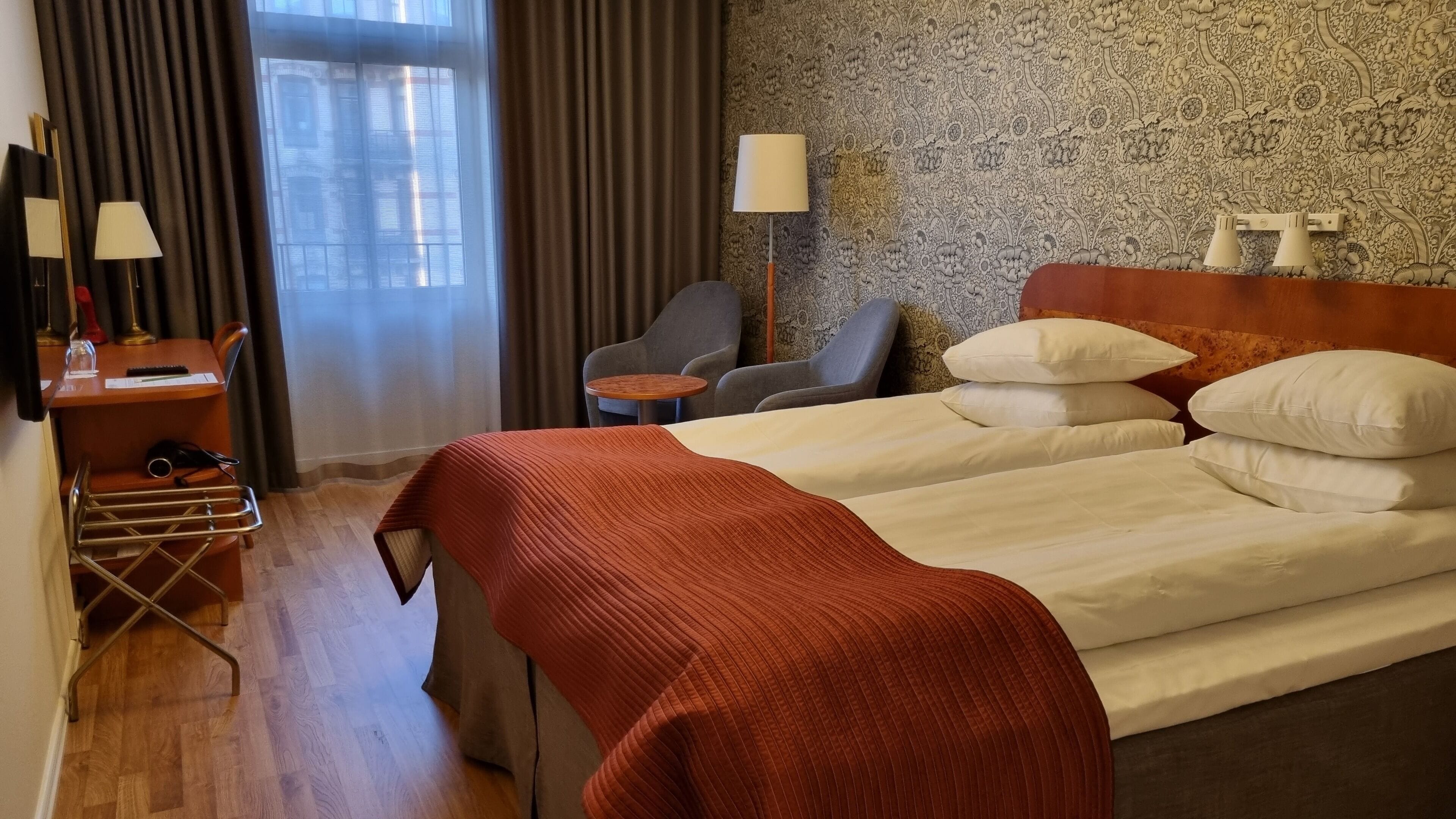 twin room | desk, blackout curtains, free wifi, bed sheets