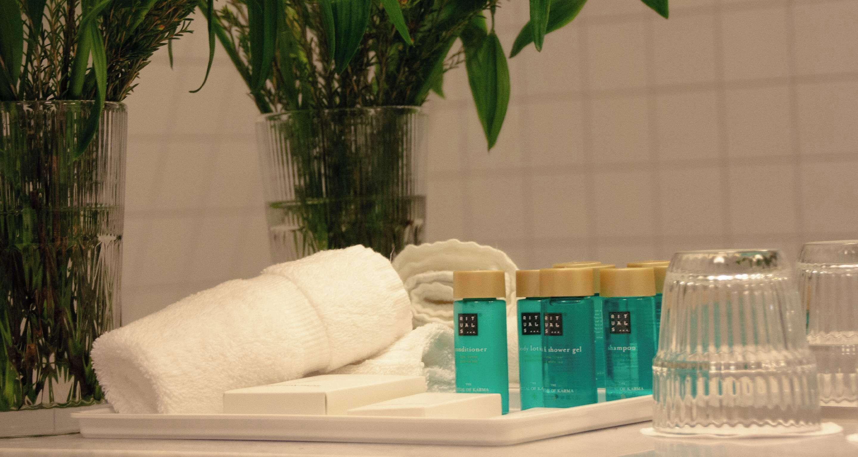 junior suite, 1 double bed, non smoking | bathroom | free toiletries, hair dryer, towels, soap