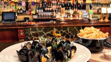 Breakfast and dinner served