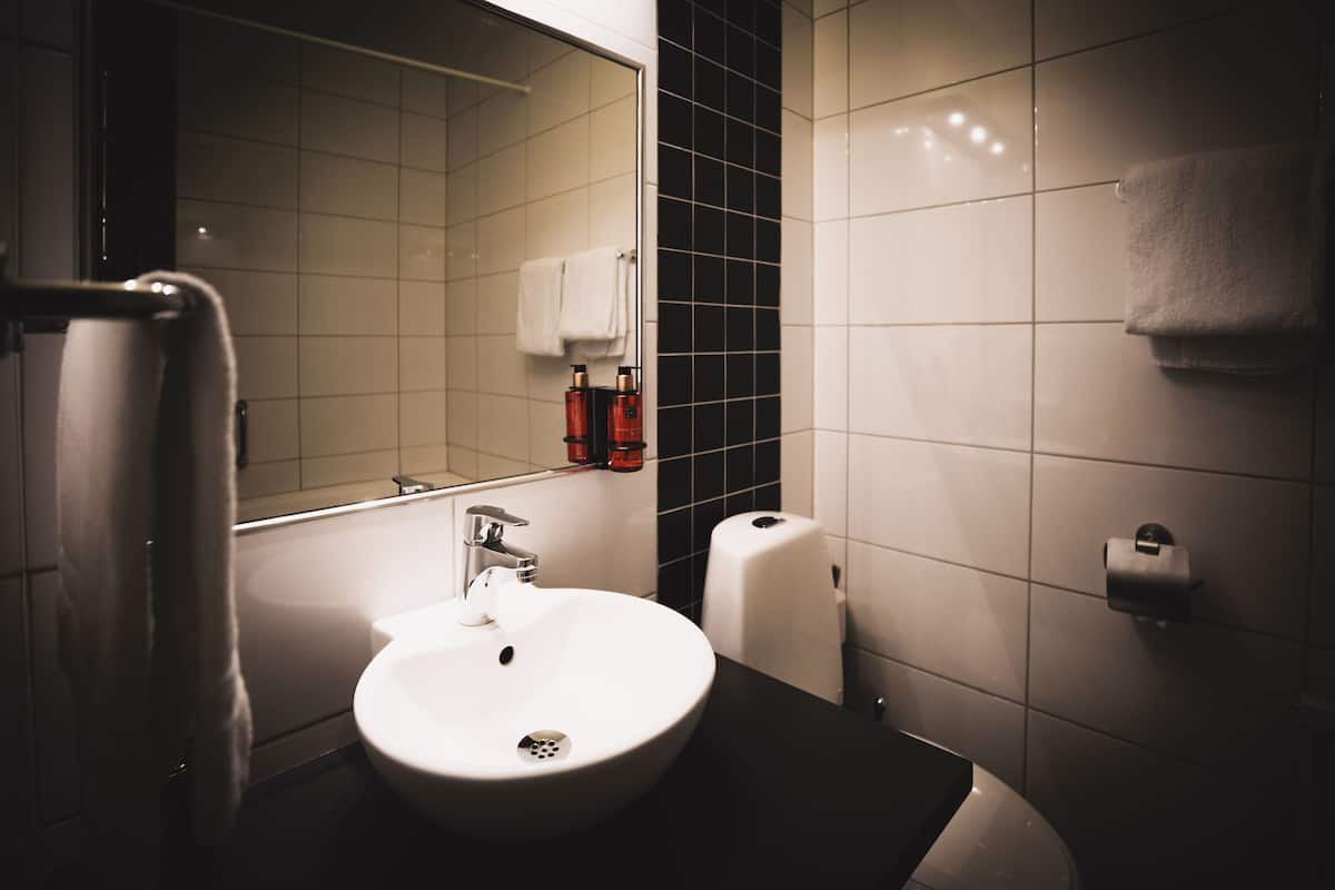 hair dryer, towels