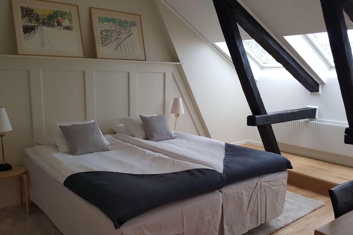 Desk, blackout curtains, iron/ironing board, free WiFi