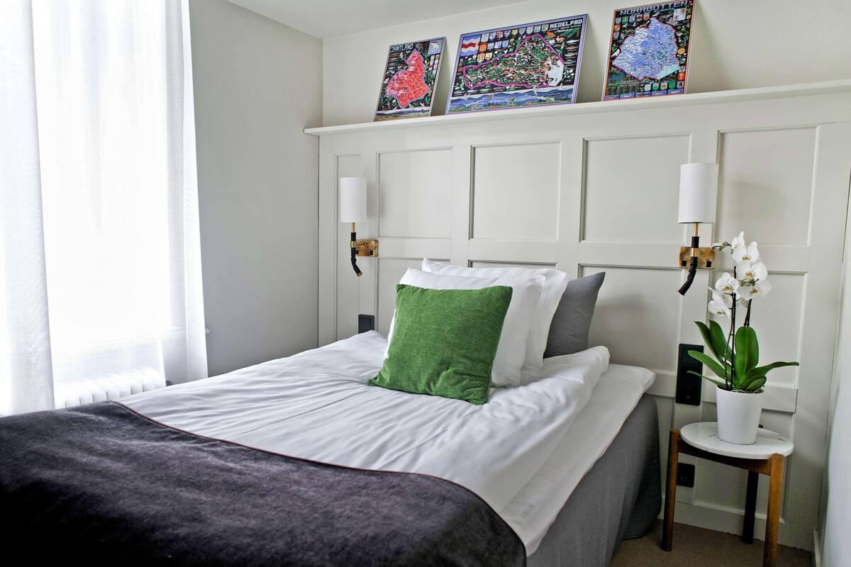 Desk, blackout curtains, iron/ironing board, free WiFi