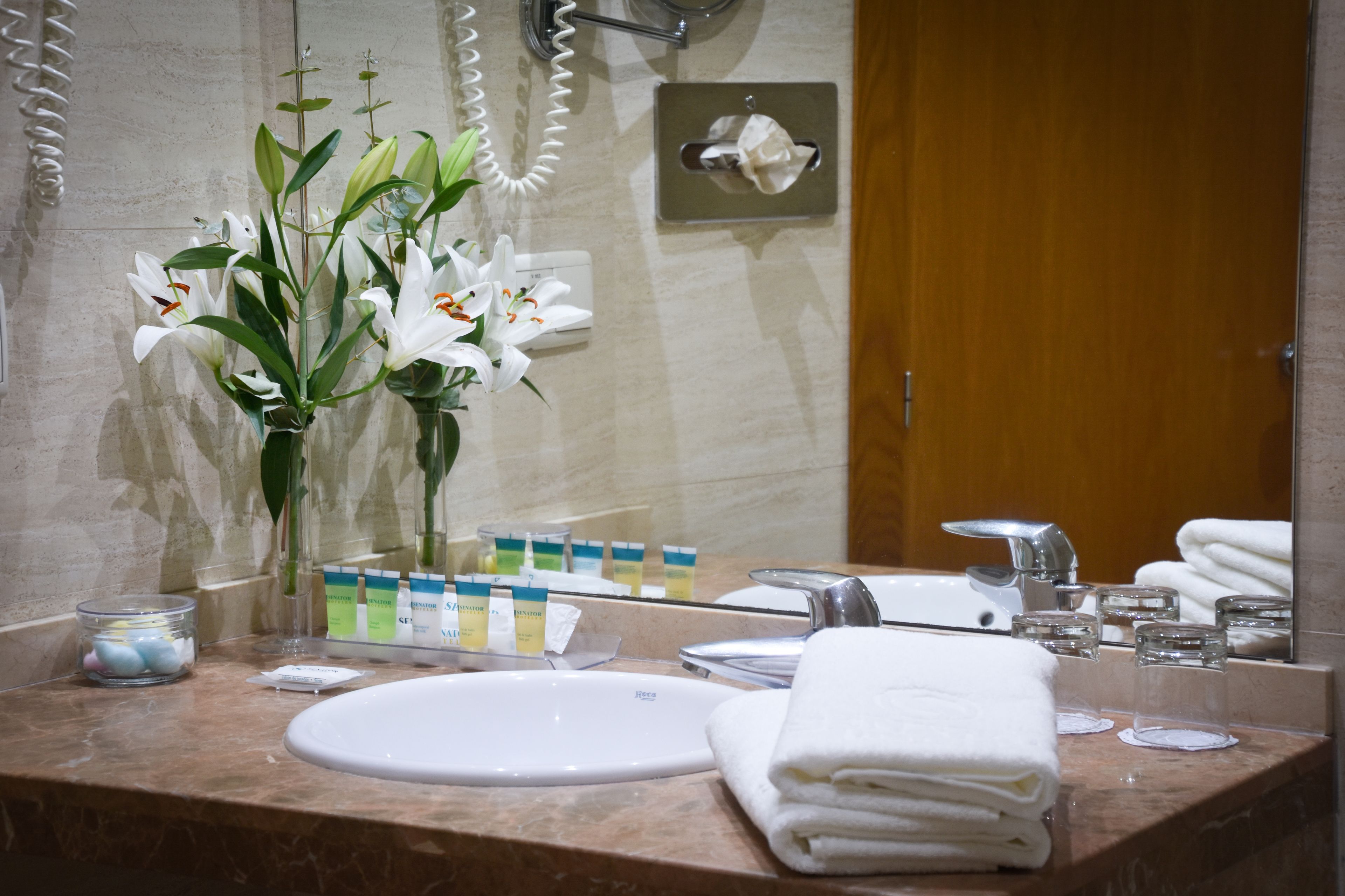 combined shower/bathtub, eco-friendly toiletries, hair dryer, towels